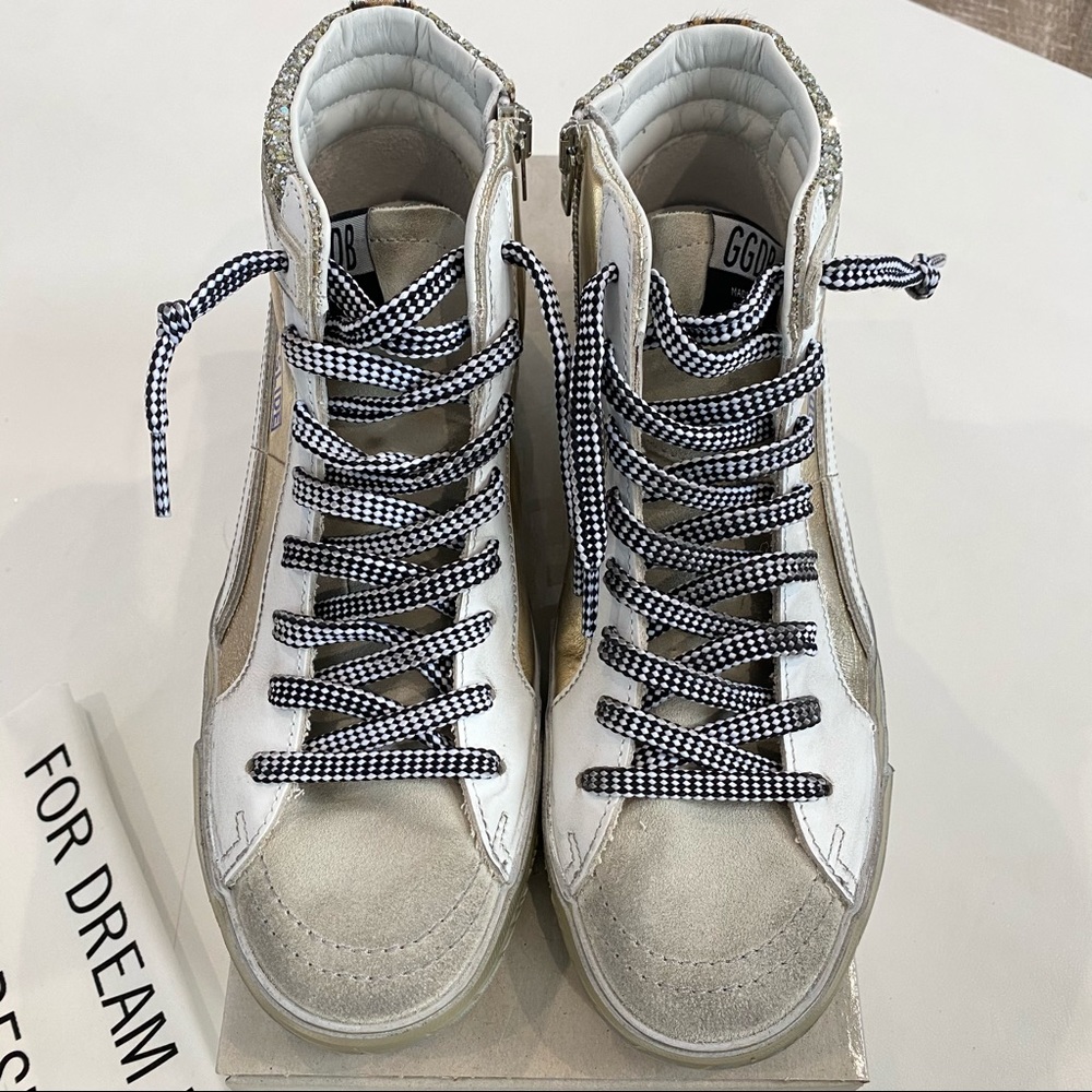 Golden Goose Slide Sneaker Neutral 37 Glitter - Picture 5 of 12